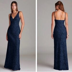 Elegant Navy Blue Women's Dress
